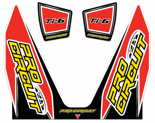 Pro Circuit Black/Yellow/Red Ti-6 Exhaust Decal Kit (DC14TI6)