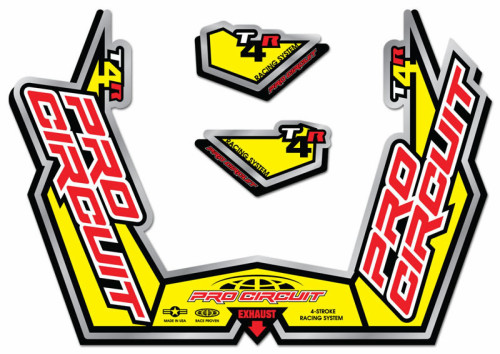 Pro Circuit Yellow/Red T4-GPR Exhaust Decal Kit (DC09T4GPR)