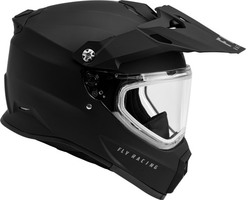 Fly Racing Trekker CW Solid Snow Helmet w/Dual Pane Shield