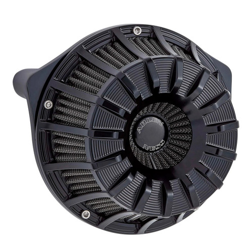 Arlen Ness 15-Spoke Inverted Series Black Air Cleaner (18-997)