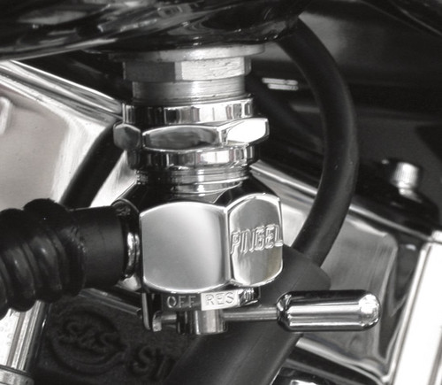 Pingel Chrome 22mm Round Fuel Valve (6311-CR)