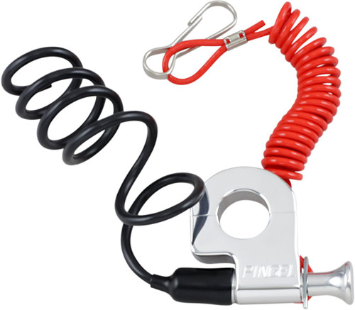 Pingel Chrome 7/8" Handlebar Mount Kill Switch Tether (640)
