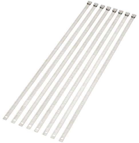 Moose Stainless Steel 14" Ladder-Style Silver Cable Ties 8pk (2120-0644)