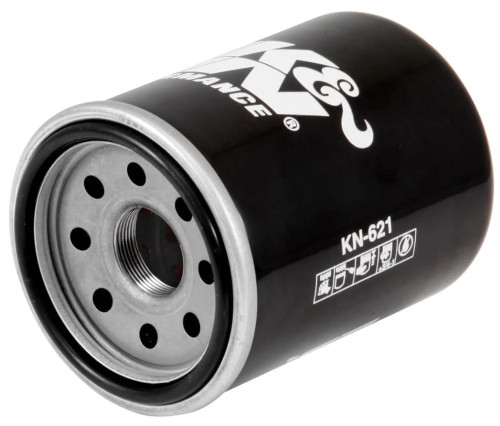K&N Spin-On Black Oil Filter w/Top Nut & Safety Wire Hole (KN-621)