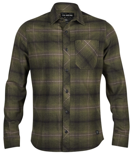 Fox Racing Source Mens Button Up Long Sleeve Flannel Shirt