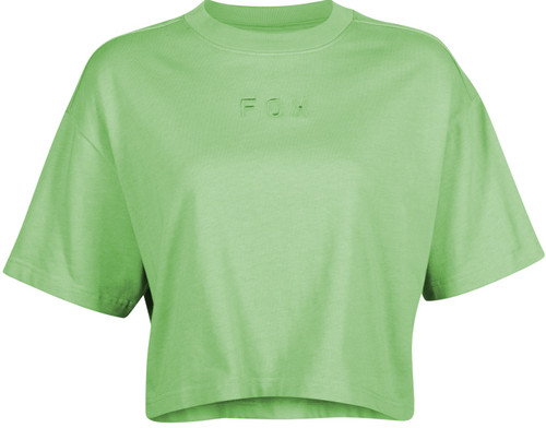 Fox Racing Wordmark Premium Womens Short Sleeve Crop Shirt
