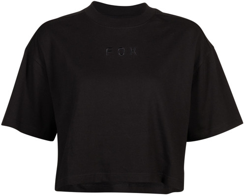 Fox Racing Wordmark Premium Womens Short Sleeve Crop Shirt