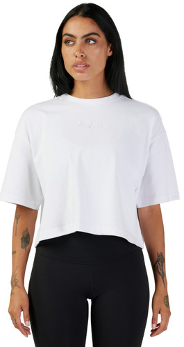 Fox Racing Wordmark Premium Womens Short Sleeve Crop Shirt