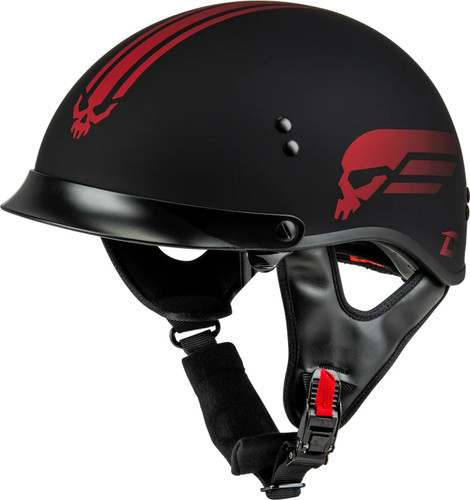 GMAX HH-65 Retribution Motorcycle Half Helmet w/Peak
