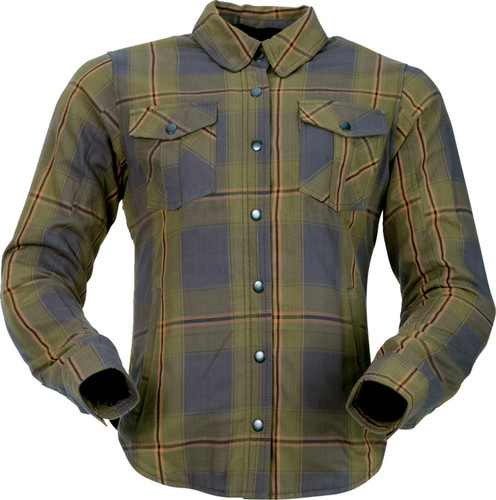 Z1R Ashwood Womens Button Up Long Sleeve Flannel Shirt