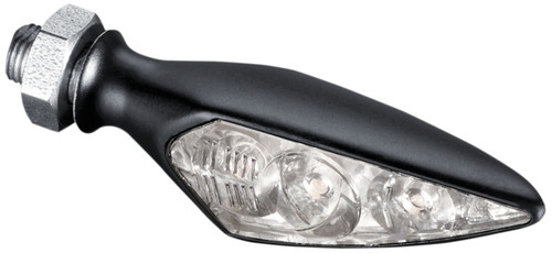 Kuryakyn Kellermann Rhombus S Black FL/RR Turn Signal w/Amber LEDs (2850)