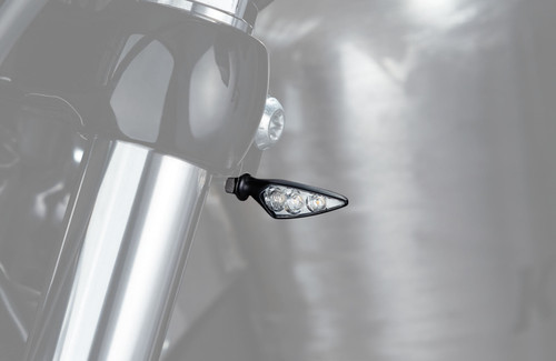 Kuryakyn Kellermann Rhombus S Black FL/RR Turn Signal w/Amber LEDs (2850)