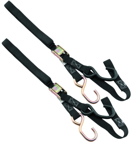 BikeMaster Tiedowns with Integrated Softhooks - Black 1" x 72" (100514)