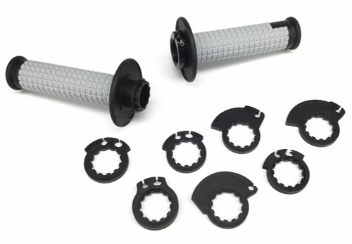 ProTaper Clamp-On Pillow Top MX Grips | Twist Throttle | Black/Gray (021682)