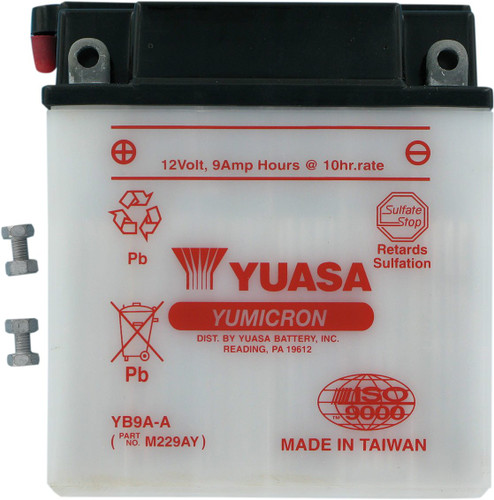 Yuasa YB9A-A High Performance Conventional 12V Battery (YUAM229AY)