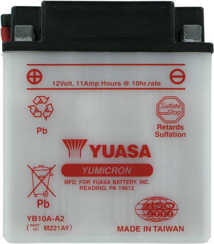 Yuasa YB10A-A2 High Performance Conventional 12V Battery (YUAM221AY)