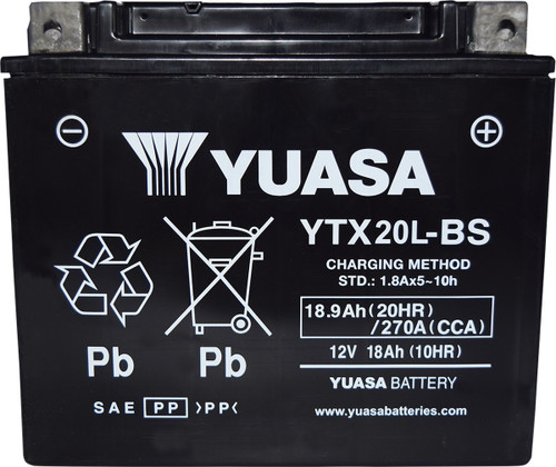 Yuasa YTX20L-BS AGM Maintenance Free Battery (YUAM320BS)