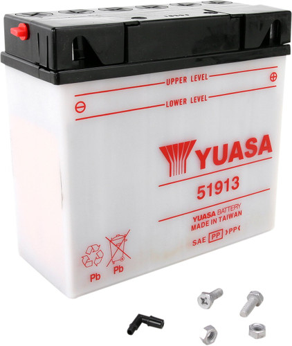 Yuasa 51913 High Performance Conventional 12V Battery (YUAM2219A)