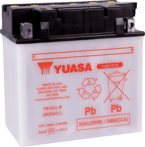 Yuasa YB16CL-B High Performance Conventional 12V Battery (YUAM2S6CLTWN)