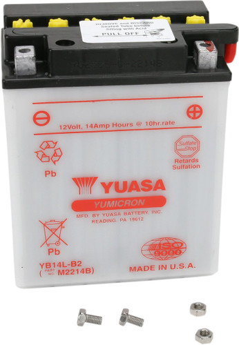 Yuasa YB14L-B2 High Performance Conventional 12V Battery (YUAM2214BIND)