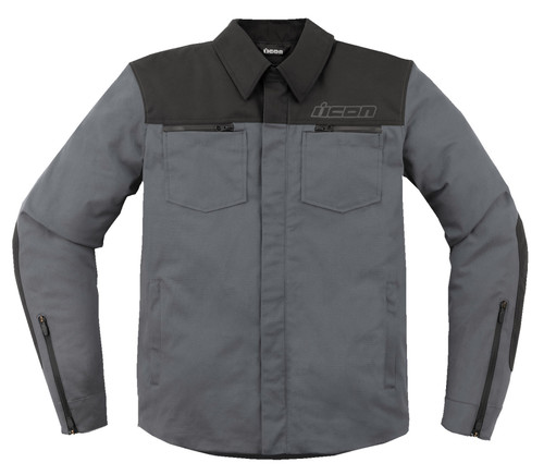 Icon Upstate Canvas Mens Protective Motorcycle Overshirt