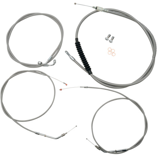 LA Choppers Stainless Standard Cable Kit for 12"-14" Handlebars (LA-8300KT-13)