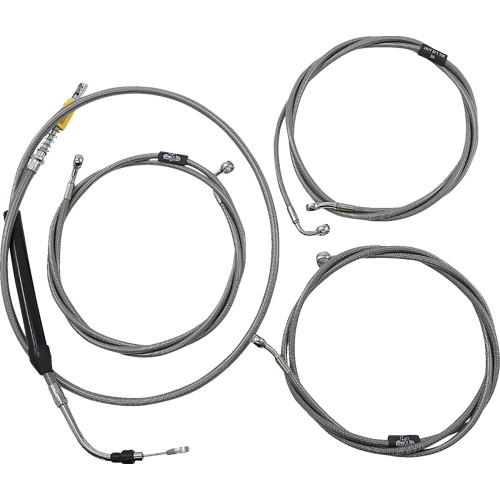 LA Choppers Stainless Standard Cable Kit for 15"-17" Handlebars (LA-8056KT-16)