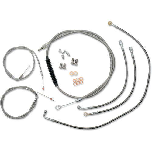 LA Choppers Stainless Standard Cable Kit for 15"-17" Handlebars (LA-8122KT-16)