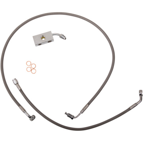 LA Choppers Stainless Brake Lines for 12"-14" Handlebars (LA-8152B13)