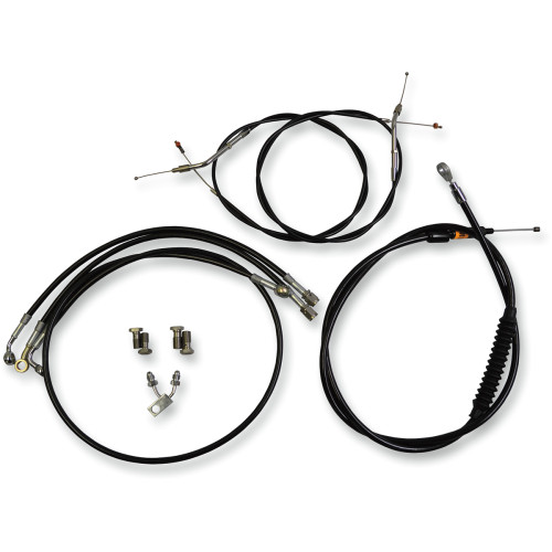 LA Choppers Black Vinyl Standard Cable Kit for 15"-17" Bars (LA-8150KT-16B)