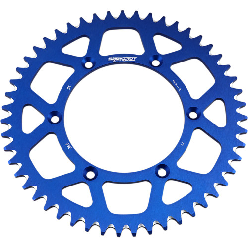 Supersprox Blue Aluminum Rear Sprocket 51 Tooth (RAL-245-51-BLU)