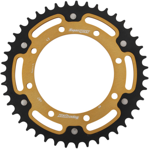 Supersprox Stealth Gold Rear Sprocket 43 Tooth (RST-487-43-GLD)