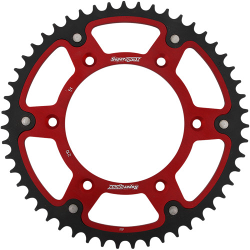 Supersprox Stealth Red Rear Sprocket 51 Tooth (RST-210-51-RED)