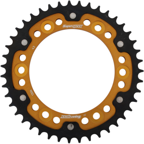 Supersprox Stealth Gold Rear Sprocket 43 Tooth (RST-1306-43-GLD)