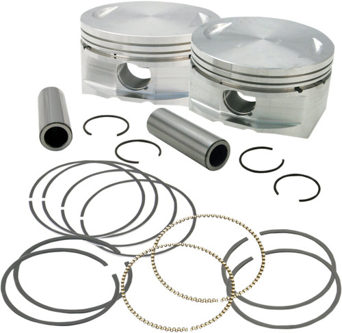S&S 3.927" Big Bore Flat-Top Forged Piston Kit +.010" (106-4414)