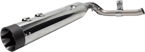 S&S Aluminum Chrome 2-1 Shadow Pipe Muffler (550-0829)