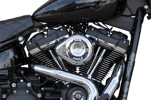 S&S M8 Chrome Mini Teardrop Stealth Air Cleaner Kit (170-0435C)