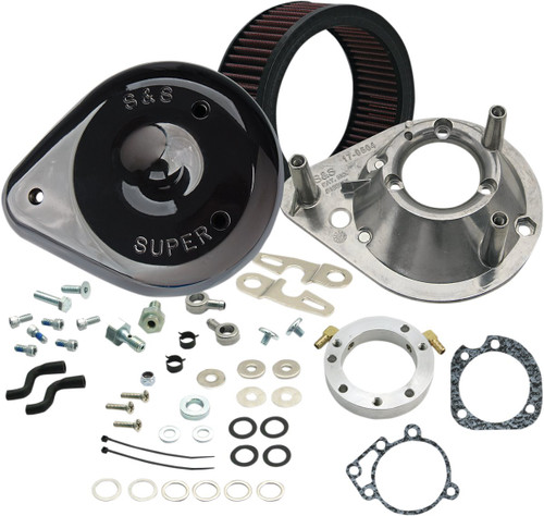 S&S Gloss Black XL Teardrop Air Cleaner Kit (170-0182A)