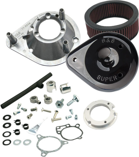 S&S Black Teardrop Air Cleaner Kit (170-0312B)