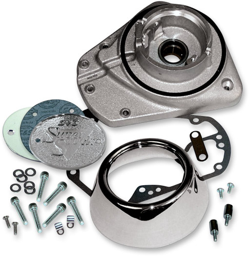 S&S Natural Cast Alternator Gearcover Kit (31-0203)