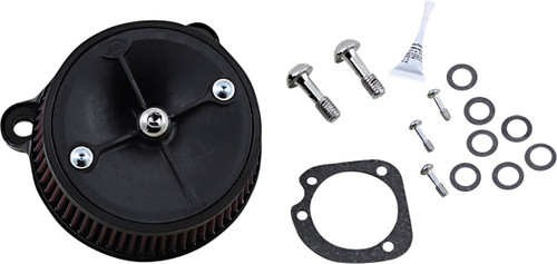 S&S Black Cone-Shape Stealth Air Cleaner Kit (170-0302E)