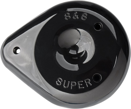 S&S Classic Gloss Black Teardrop Air Cleaner Cover (170-0384A)