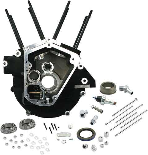 S&S Super Stock Black Alternator-Style Crankcase w/Stock Bore (31-0052)