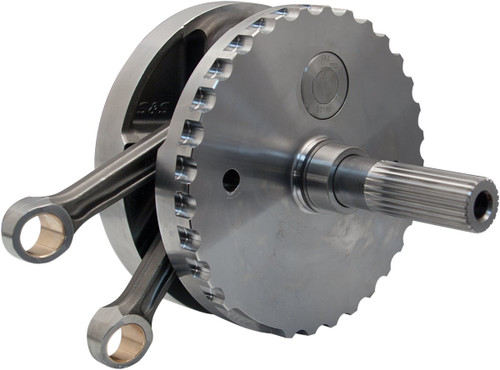 S&S 4.375" Stroke Flywheel Assembly w/Sprocket Shaft Bearing Race (320-0352)
