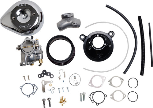 S&S Super E Carburetor & Chrome Stealth Air Cleaner Kit (110-0149)
