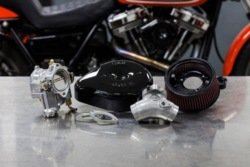 S&S Super E Carburetor & Black Stealth Air Cleaner Kit (110-0146)