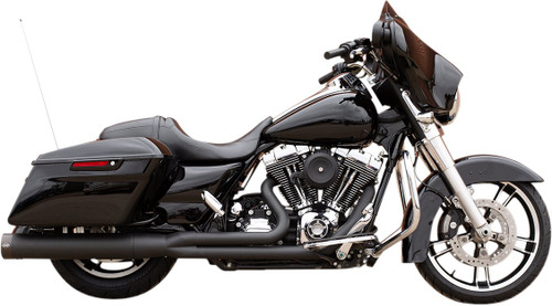S&S Black Stainless Steel 2-1 Complete Sidewinder Exhaust System (550-0777)