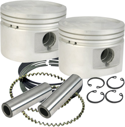 S&S 3.5" Bore Forged Flat Top Piston Kit +0.020" (920-0027)