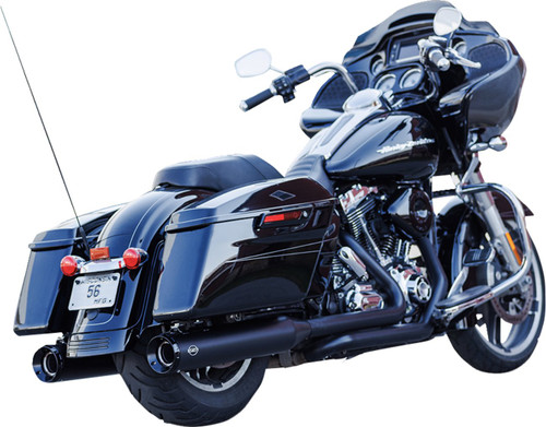 S&S Dual 4.5" Guardian Black GNX Slip-On Mufflers (550-1078)