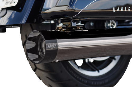 S&S Lava Chrome Sidewinder Stainless 2-into-1 Full Exhaust System (550-1087)
